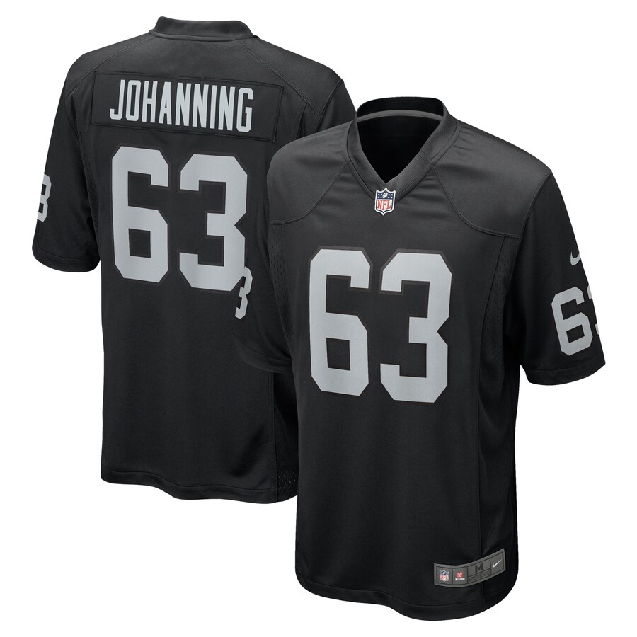 Men's Las Vegas Raiders Jake Johanning Nike Black Team Game Jersey - Vujersey Los Angeles Rams