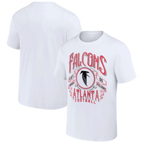 Men's Atlanta Falcons White X Darius Rucker Collection Vintage Football T Shirt - Vujersey Los Angeles Rams