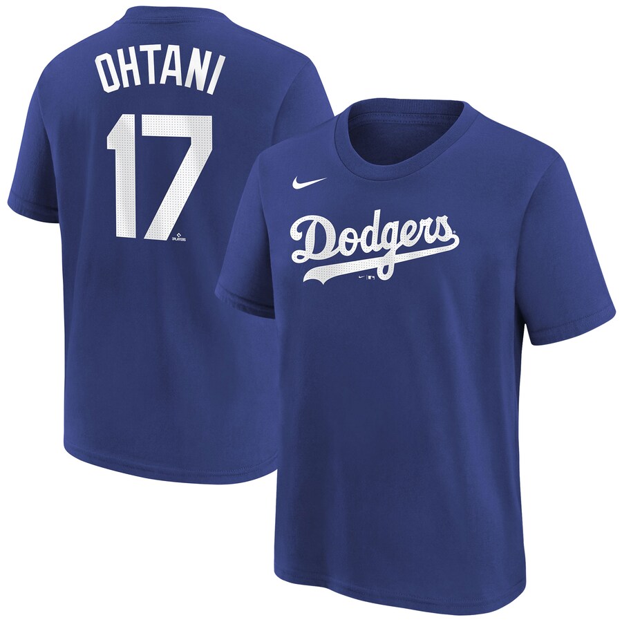 Youth Los Angeles Dodgers Shohei Ohtani Nike Royal Name & Number T-Shirt - Vujersey Los Angeles Rams