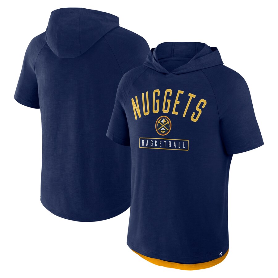 Men's Denver Nuggets Fanatics Athletic Navy Pass Legend Hooded T-Shirt - Vujersey Los Angeles Rams