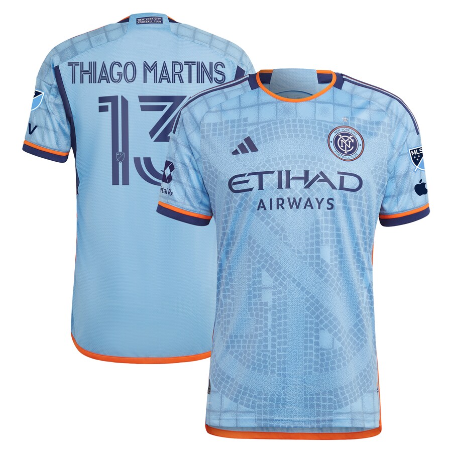 Men's New York City FC Thiago Martins adidas Sky Blue 2024 The Interboro Kit Authentic Player Jersey - Vujersey Los Angeles Rams
