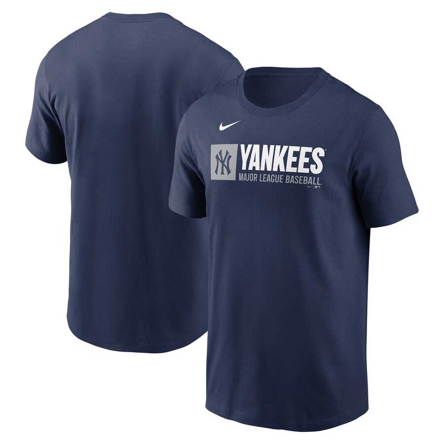 Men's New York Yankees Nike Navy Team Block T-Shirt - Vujersey Los Angeles Rams