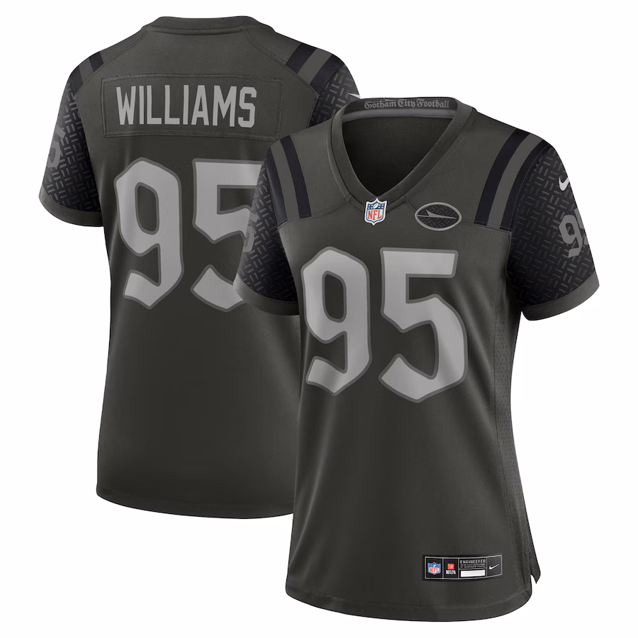 Women's New York Jets Quinnen Williams Nike Gotham Green 2025 Rivalries Collection Game Jersey - Vujersey Los Angeles Rams