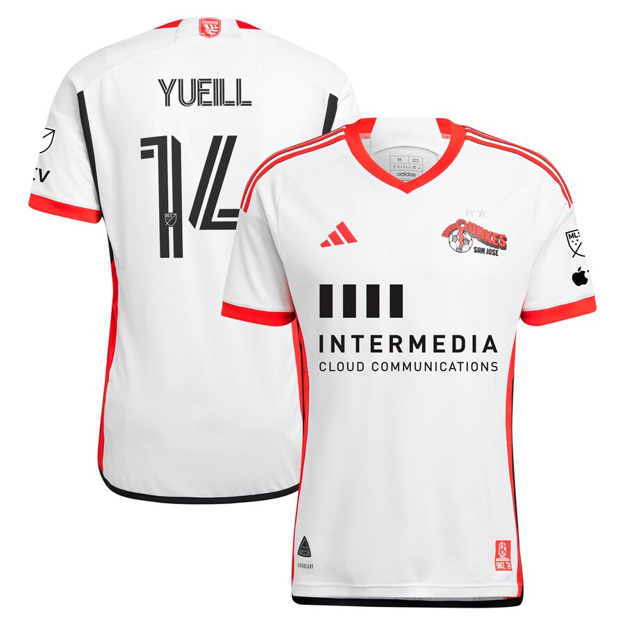 Men's San Jose Earthquakes Jackson Yueill adidas White 2024 The 50 Kit Authentic Player Jersey - Vujersey Los Angeles Rams
