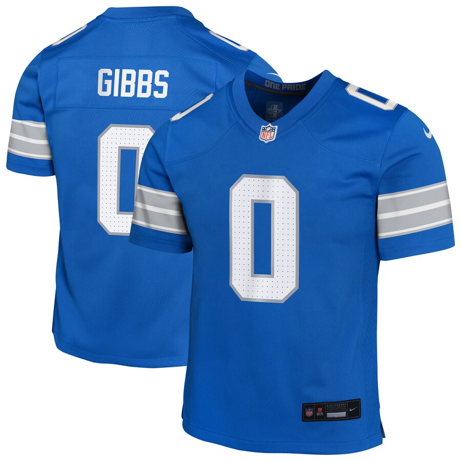 Youth Detroit Lions Jahmyr Gibbs Nike Blue Game Jersey - Vujersey Los Angeles Rams