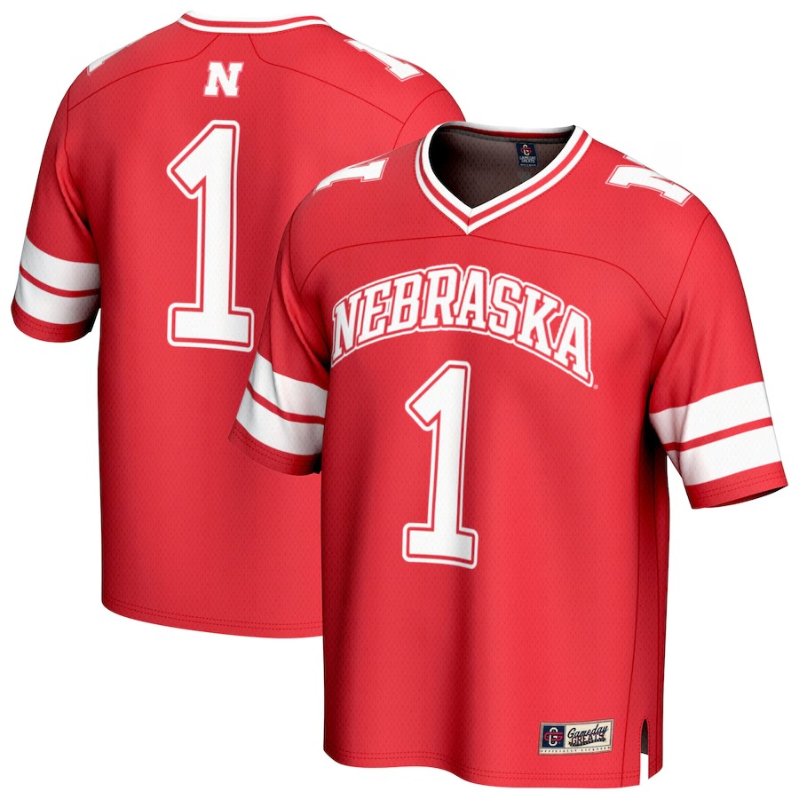 GameDay Greats #1 Scarlet Nebraska Huskers Lightweight Collegiate Football Fashion Jersey - Vujersey Los Angeles Rams