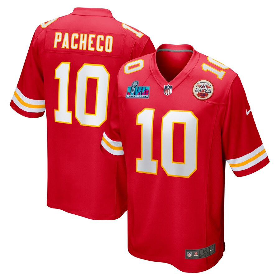 Men's Kansas City Chiefs Isiah Pacheco Nike Red Super Bowl LVII Patch Game Jersey - Vujersey Los Angeles Rams