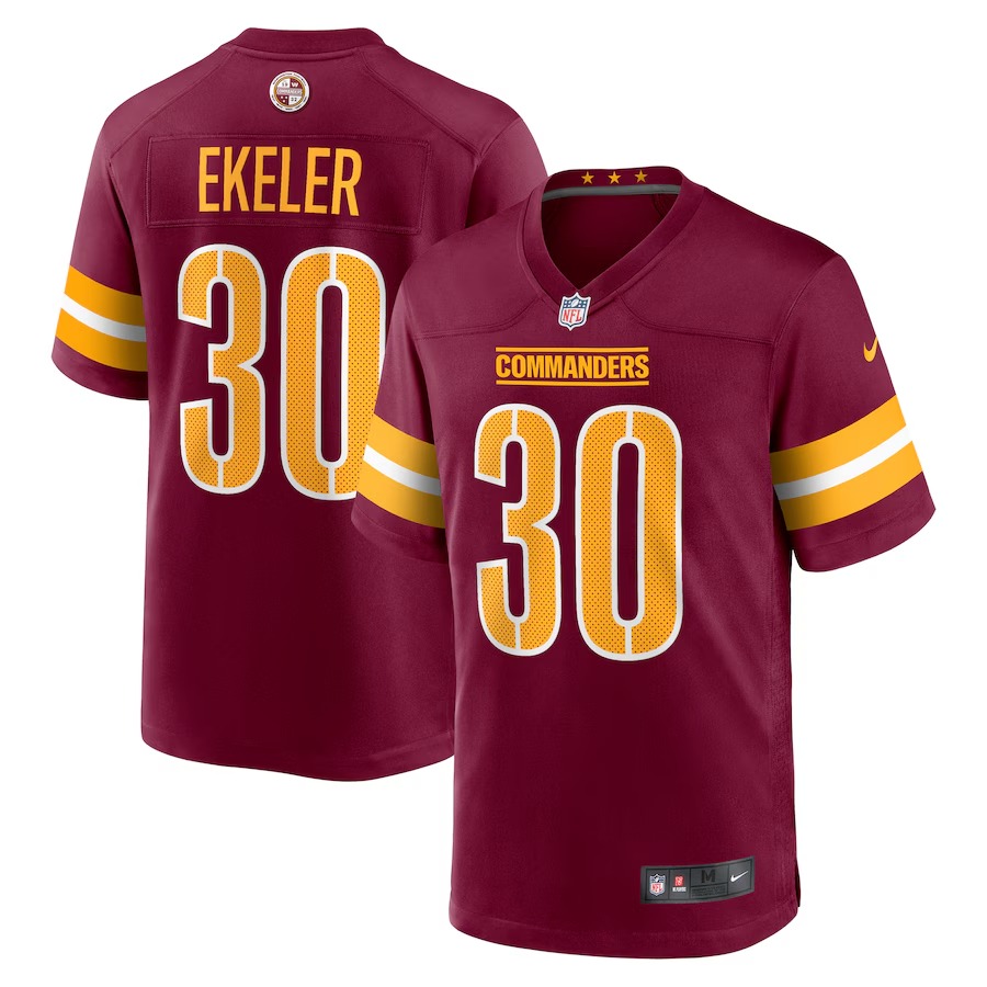 Men's Washington Commanders Austin Ekeler Nike Burgundy Game Player Jersey - Vujersey Los Angeles Rams
