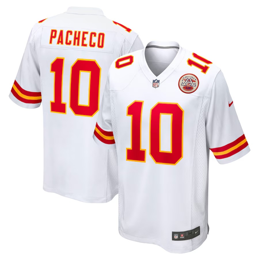 Men's Kansas City Chiefs Isiah Pacheco Nike White Away Game Player Jersey - Vujersey Los Angeles Rams