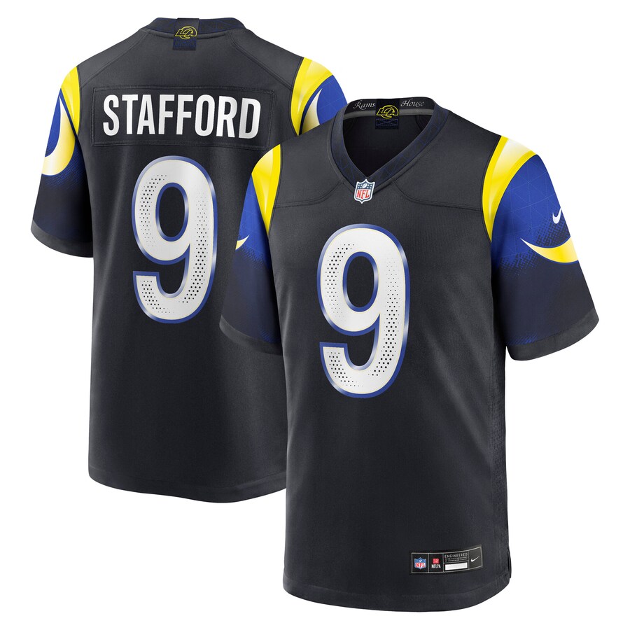 Men's Los Angeles Rams Matthew Stafford Nike Midnight Blue 2025 Rivalries Collection Game Jersey - Vujersey Los Angeles Rams