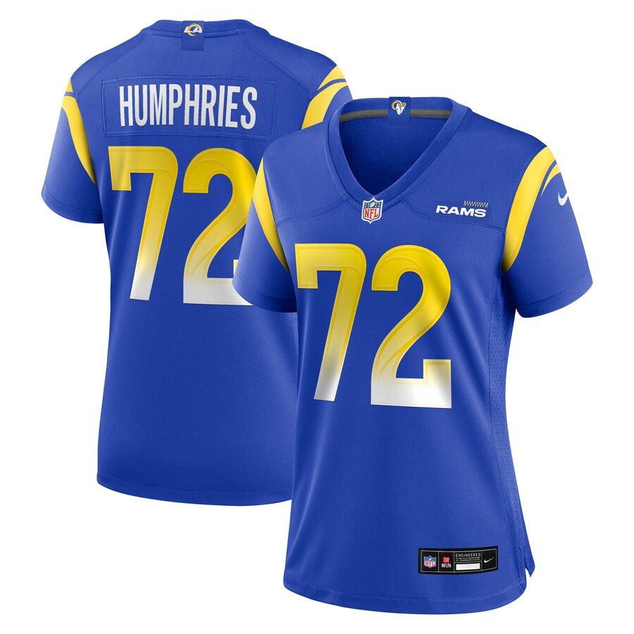 Women's Los Angeles Rams D.J. Humphries Nike Royal Team Game Jersey - Vujersey Los Angeles Rams