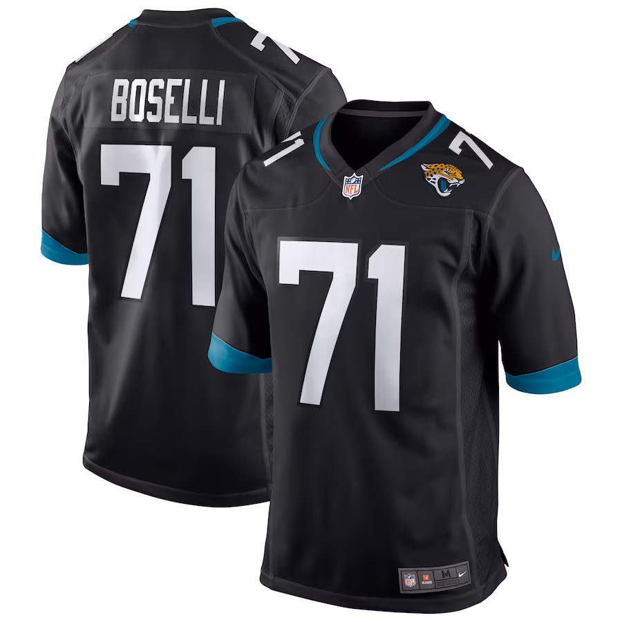 Men's Jacksonville Jaguars Tony Boselli Nike Black Game Retired Player Jersey - Vujersey Los Angeles Rams