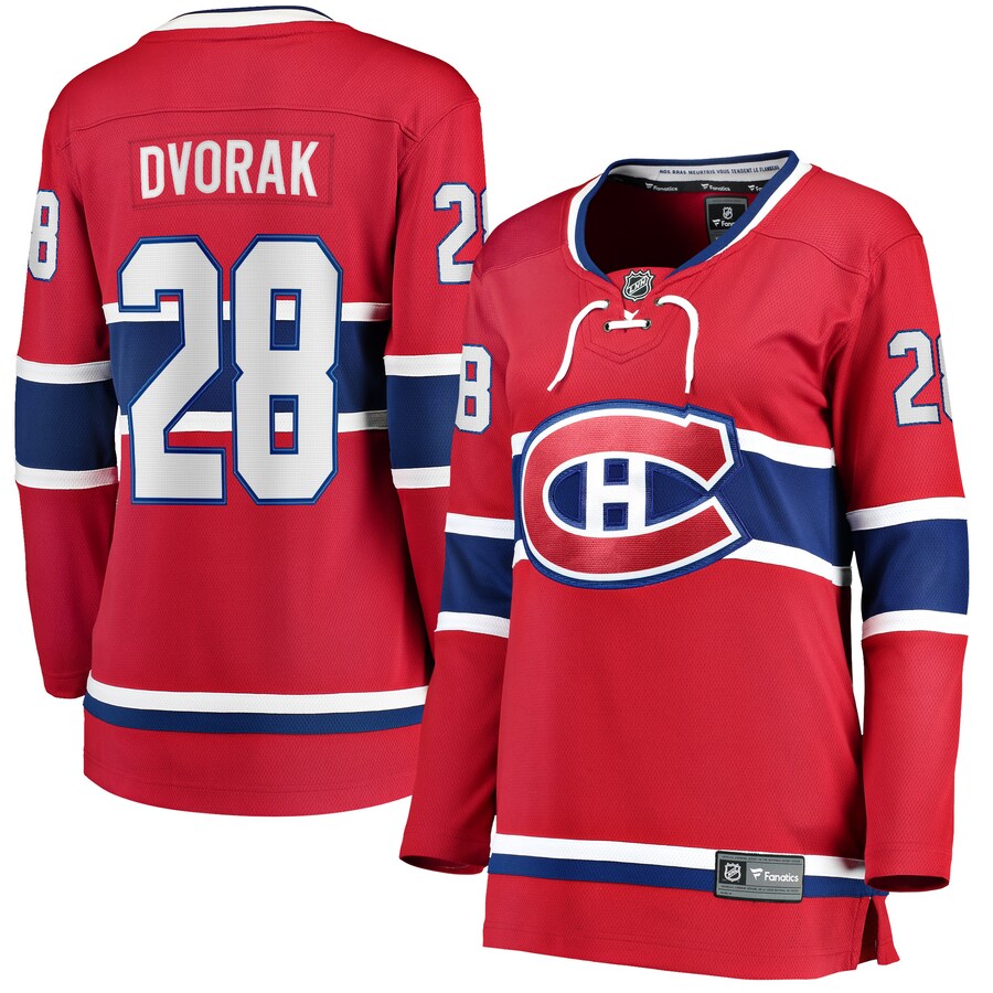 Women's Montreal Canadiens Christian Dvorak Fanatics Branded Red Home Breakaway Player Jersey - Vujersey Los Angeles Rams