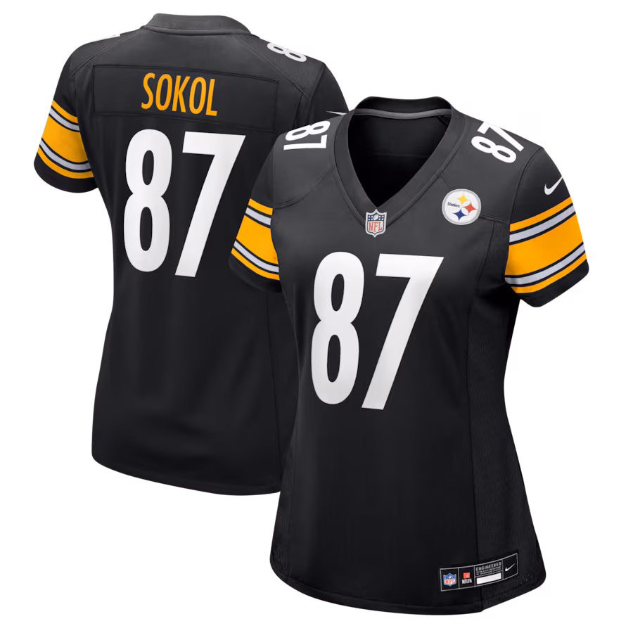 Women's Pittsburgh Steelers Matt Sokol Nike Black Team Game Jersey - Vujersey Los Angeles Rams