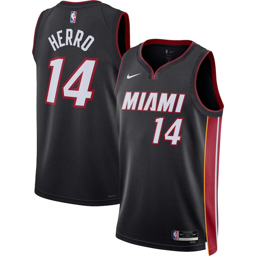 Unisex Miami Heat Tyler Herro Nike Black Swingman Jersey - Icon Edition - Vujersey Los Angeles Rams
