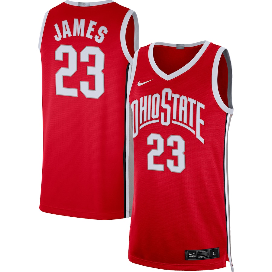 Men's Nike LeBron James Scarlet Ohio State Buckeyes Alumni Player Limited Basketball Jersey - Vujersey Los Angeles Rams