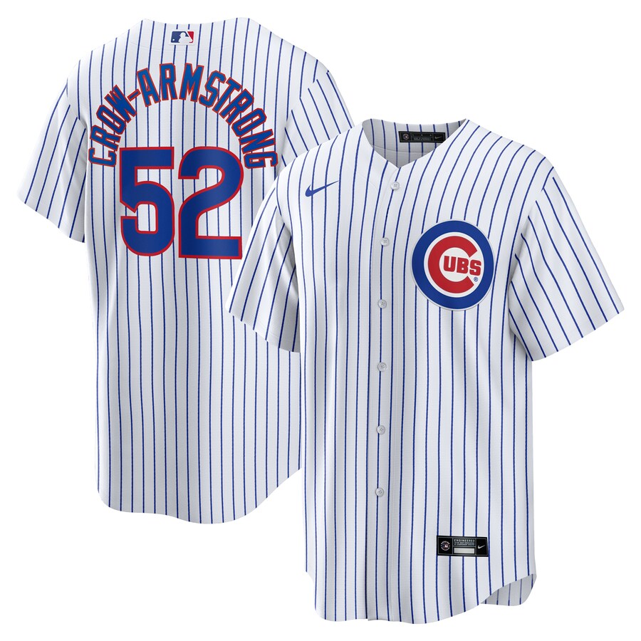 Men's Chicago Cubs Pete Crow-Armstrong Nike White Home Replica Player Jersey - Vujersey Los Angeles Rams