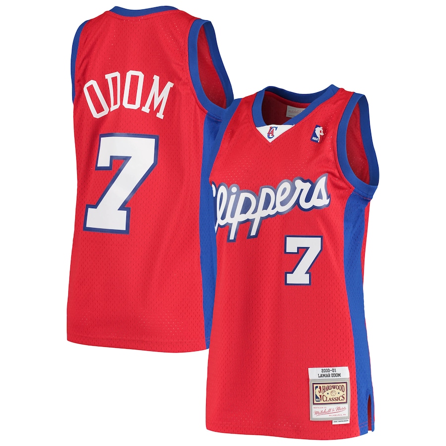 Men's LA Clippers Lamar Odom Mitchell & Ness Red 2000/01 Hardwood Classics Swingman Jersey - Vujersey Los Angeles Rams