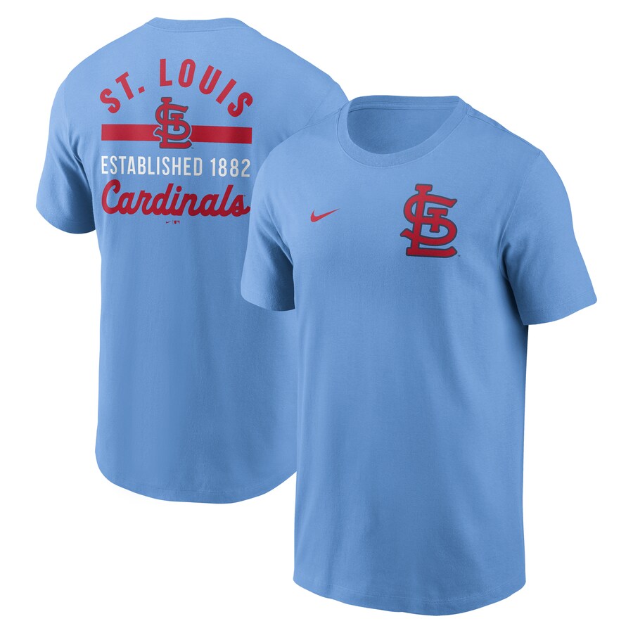 Men's St. Louis Cardinals Nike Light Blue 2-Hit T-Shirt - Vujersey Los Angeles Rams