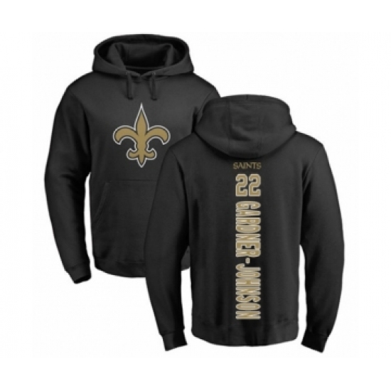 Football New Orleans Saints #22 Chauncey Gardner-Johnson Black Backer Pullover Hoodie - Vujersey Los Angeles Rams