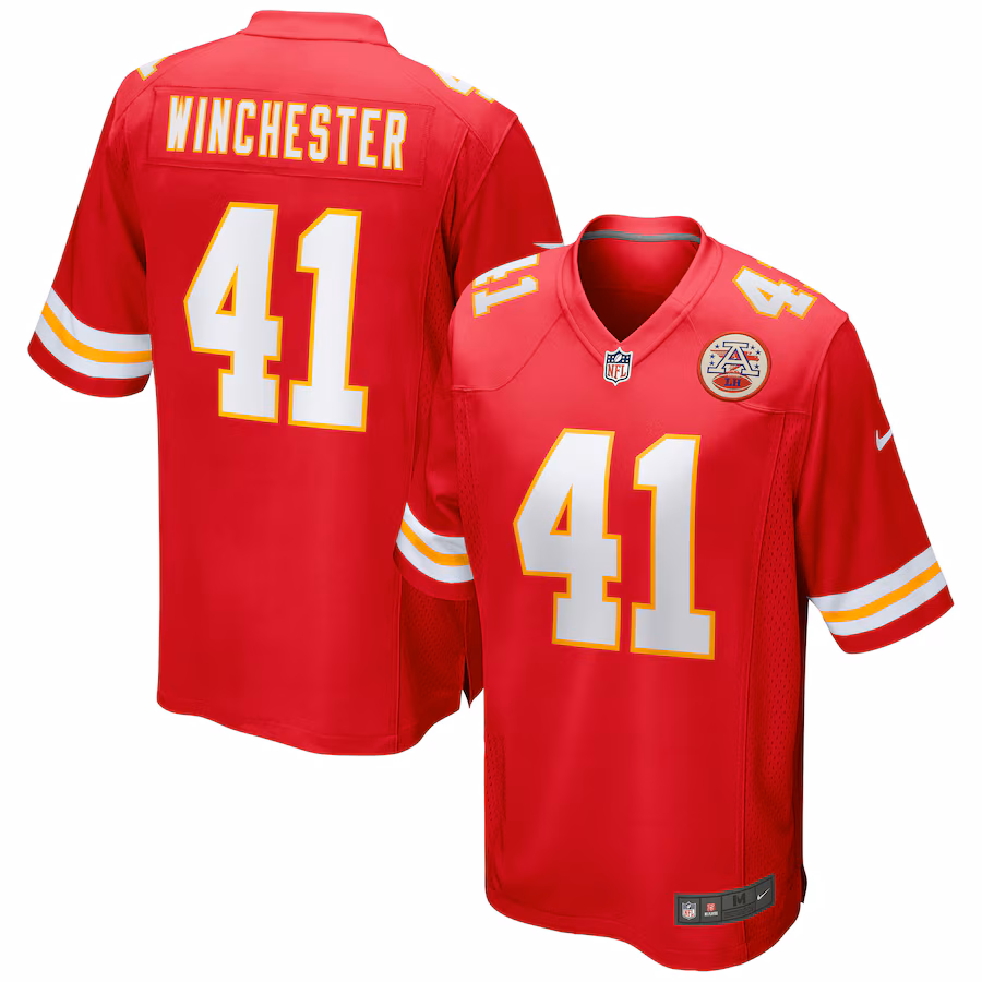 Men's Kansas City Chiefs James Winchester Nike Red Game Jersey - Vujersey Los Angeles Rams