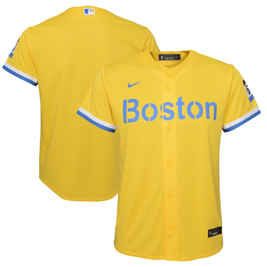 Youth Boston Red Sox Nike Gold/Light Blue City Connect Replica Team Jersey - Vujersey Los Angeles Rams