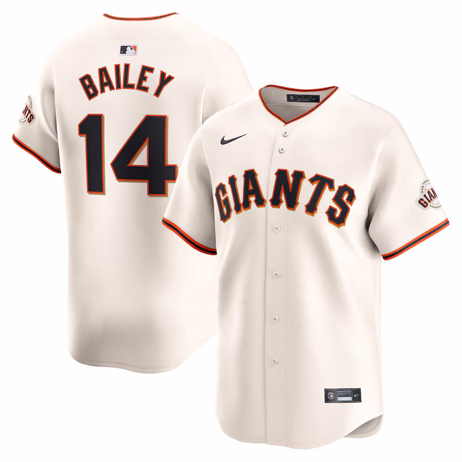 Men's San Francisco Giants Patrick Bailey Nike Cream Home Limited Player Jersey - Vujersey Los Angeles Rams