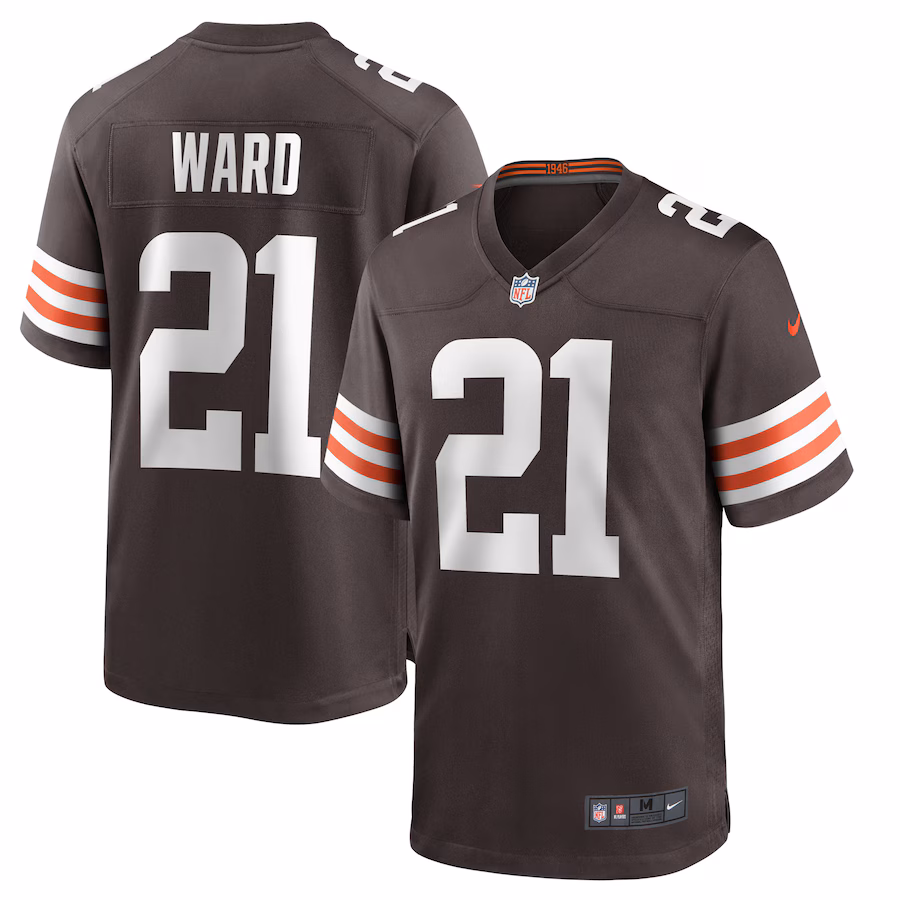 Men's Cleveland Browns Denzel Ward Nike Brown Player Game Jersey - Vujersey Los Angeles Rams