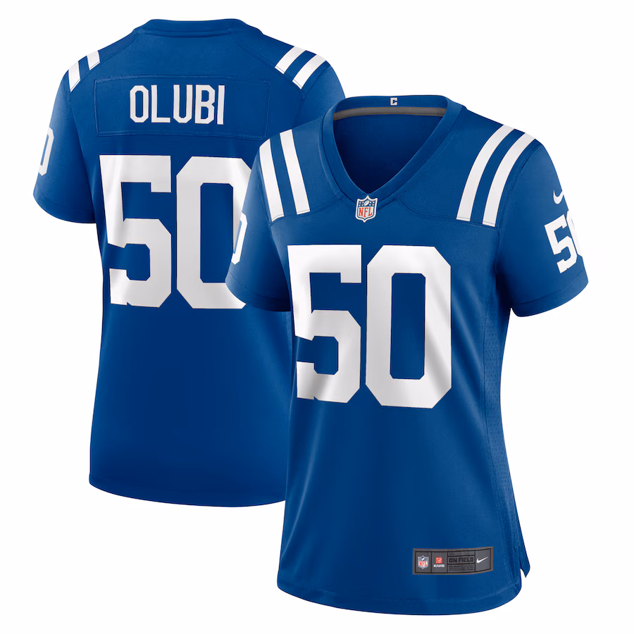 Women's Indianapolis Colts Segun Olubi Nike Royal Game Player Jersey - Vujersey Los Angeles Rams