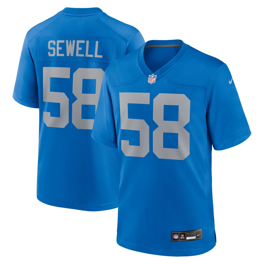 Men's Detroit Lions Penei Sewell Nike Blue Alternate Game Jersey - Vujersey Los Angeles Rams