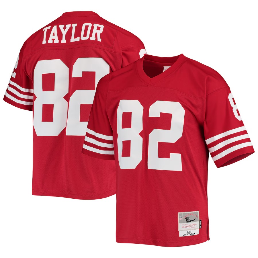 Men's San Francisco 49ers John Taylor Mitchell & Ness Scarlet Legacy Replica Jersey - Vujersey Los Angeles Rams