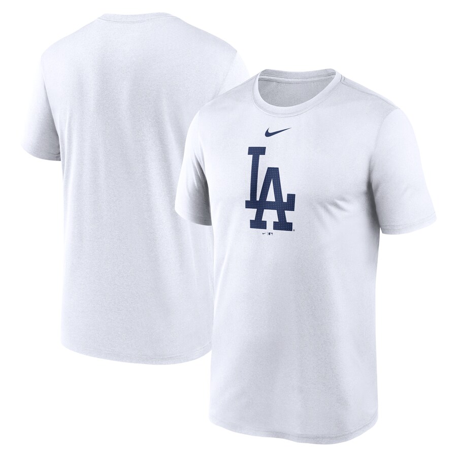Men's Los Angeles Dodgers Nike White Legend Fuse Large Logo Performance T-Shirt - Vujersey Los Angeles Rams