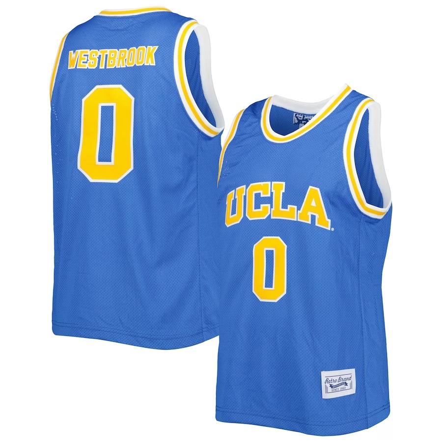Russell Westbrook UCLA Bruins Original Retro Brand Alumni Basketball Jersey - Blue - Vujersey Los Angeles Rams
