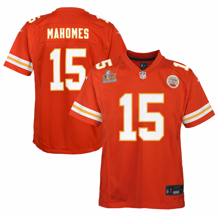 Youth Kansas City Chiefs Patrick Mahomes Nike Red Super Bowl LIX Game Player Jersey - Vujersey Los Angeles Rams