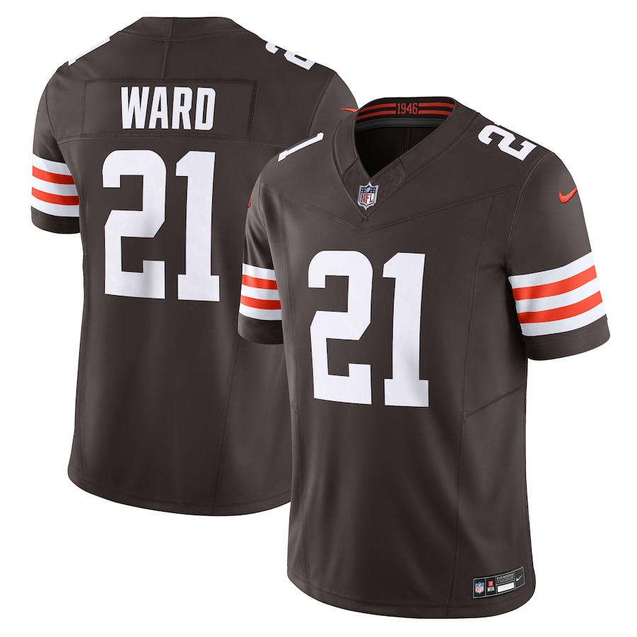 Men's Cleveland Browns Denzel Ward Nike Brown Vapor F.U.S.E. Limited Jersey - Vujersey Los Angeles Rams