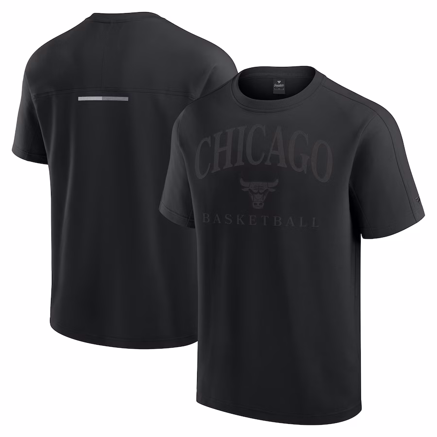 Men's Chicago Bulls Fanatics Black Flex Tri-Blend T-Shirt - Vujersey Los Angeles Rams