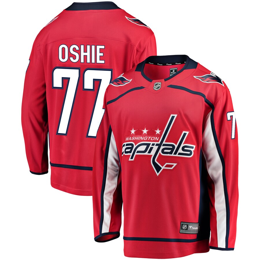 Men's Washington Capitals TJ Oshie Fanatics Branded Red Breakaway Player Jersey - Vujersey Los Angeles Rams