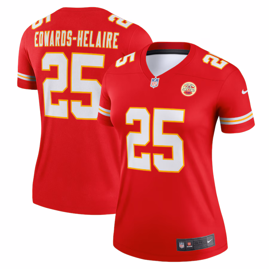 Women's Kansas City Chiefs Clyde Edwards-Helaire Nike Red Legend Player Performance Top - Vujersey Los Angeles Rams