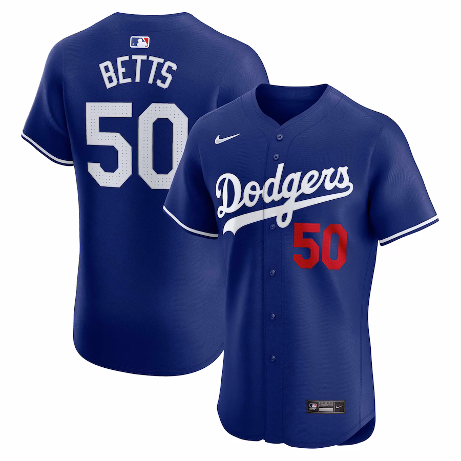 Men's Los Angeles Dodgers Mookie Betts Nike Royal Alternate Elite Player Jersey - Vujersey Los Angeles Rams