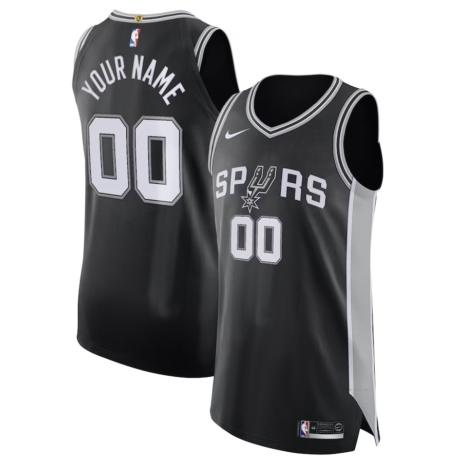 Men's San Antonio Spurs Nike Black Authentic Custom Jersey - Icon Edition - Vujersey Los Angeles Rams