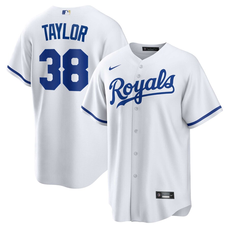 Men's Kansas City Royals Josh Taylor Nike White Home Replica Player Jersey - Vujersey Los Angeles Rams