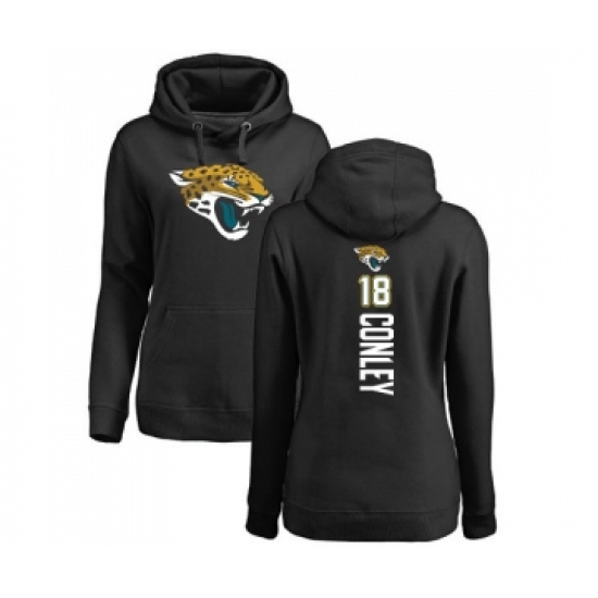 Football Women's Jacksonville Jaguars #18 Chris Conley Black Backer Pullover Hoodie - Vujersey Los Angeles Rams