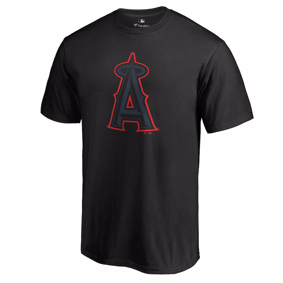 Men's Los Angeles Angels Black Taylor T-Shirt - Vujersey Los Angeles Rams