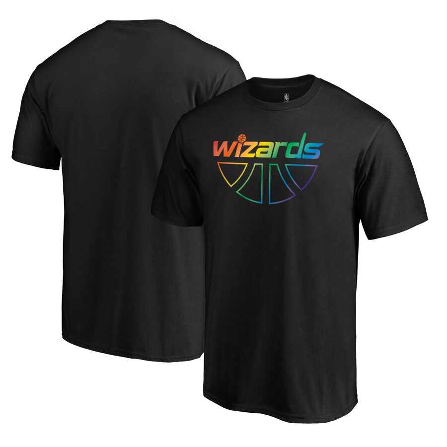 Men's Washington Wizards Black Team Pride Wordmark T-Shirt - Vujersey Los Angeles Rams