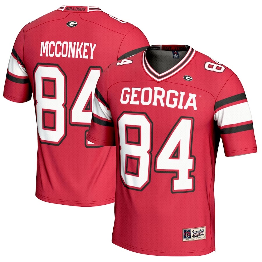 Ladd McConkey Georgia Bulldogs GameDay Greats NIL Player Football Jersey - Red - Vujersey Los Angeles Rams
