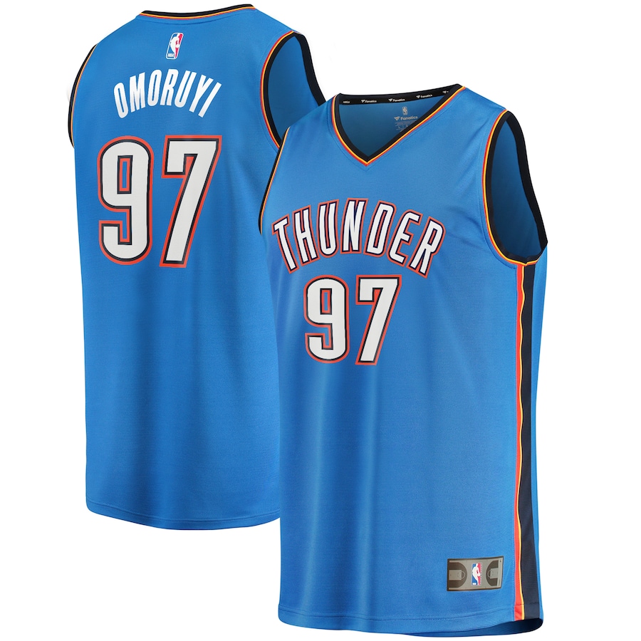 Youth Oklahoma City Thunder Eugene Omoruyi Fanatics Blue Fast Break Player Jersey - Icon Edition - Vujersey Los Angeles Rams