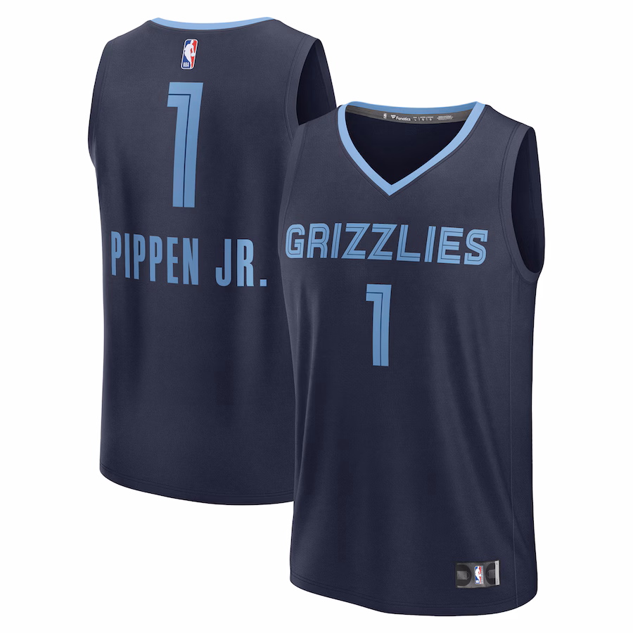 Men's Memphis Grizzlies Scotty Pippen Jr. Fanatics Navy Fast Break Replica Player Jersey - Icon Edition - Vujersey Los Angeles Rams