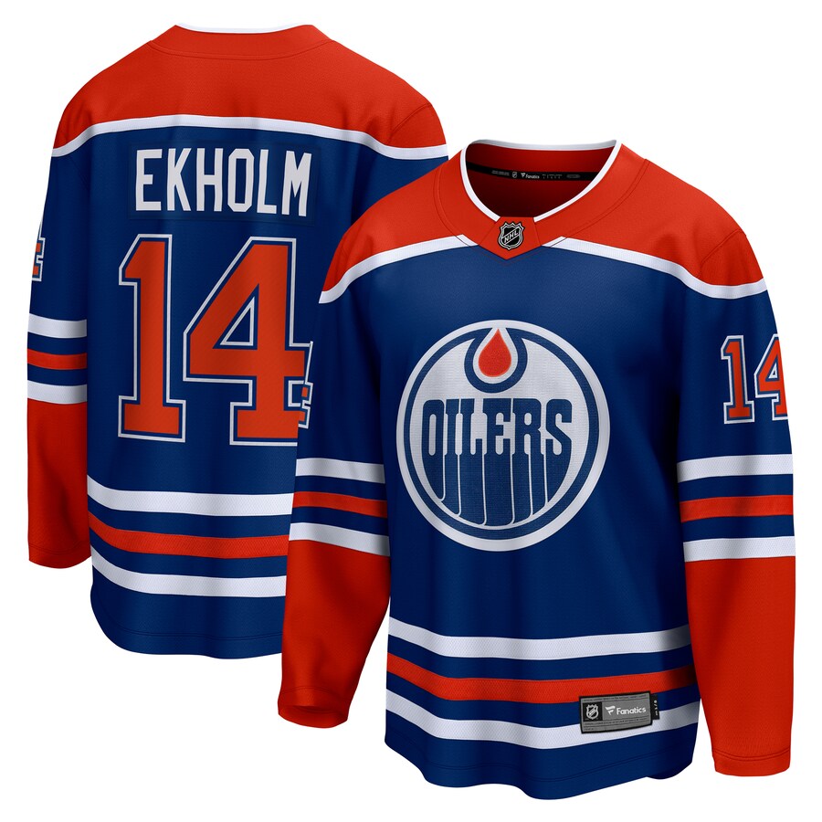 Men's Edmonton Oilers Mattias Ekholm Fanatics Branded Royal Home Breakaway Jersey - Vujersey Los Angeles Rams