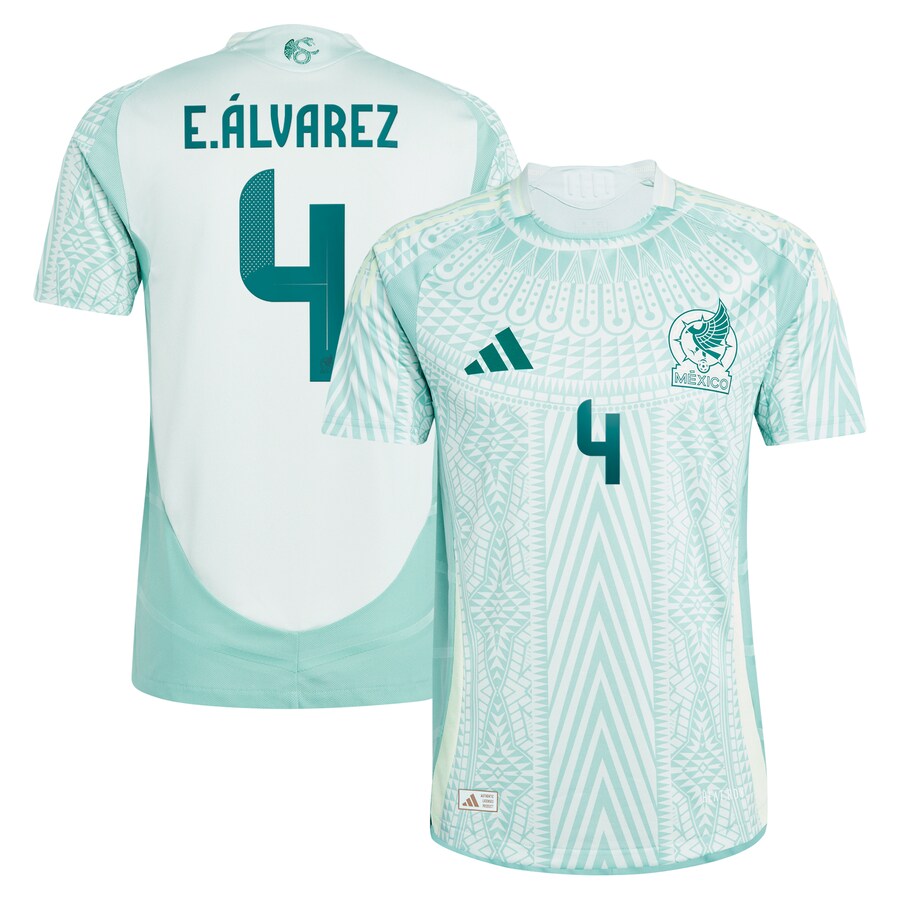 Men's Mexico National Team Edson Alvarez adidas Green 2024 Away Authentic Player Jersey - Vujersey Los Angeles Rams