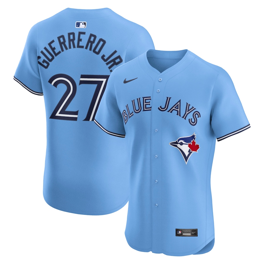 Men's Toronto Blue Jays Vladimir Guerrero Jr. Nike Powder Blue Alternate 2 Elite Jersey - Vujersey Los Angeles Rams